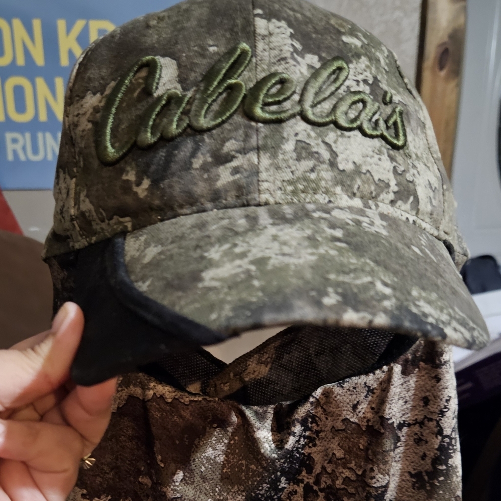 Cabela's Camouflage Hat with Green Logo